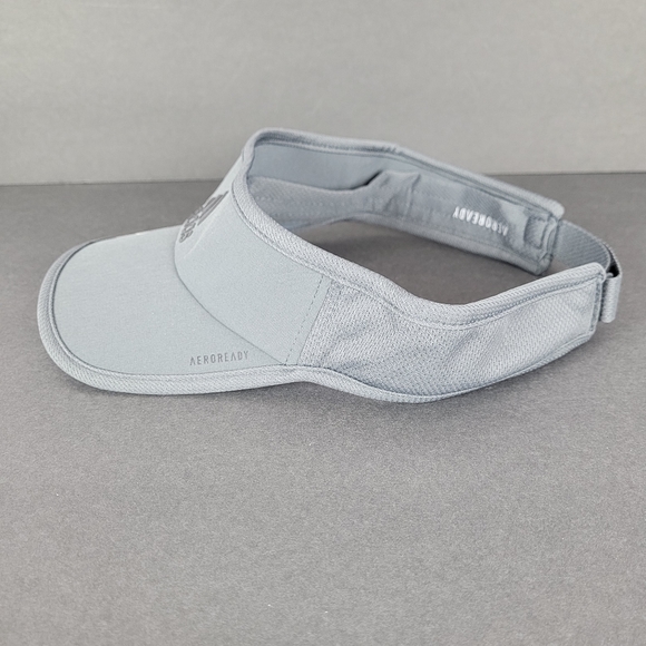 Adidas Visor Hat Reflective Adjustable Fit Gray NEW - Picture 3 of 8